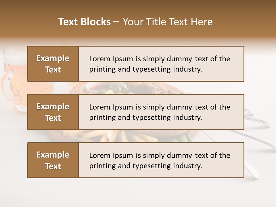 Business Meal Brown PowerPoint Template