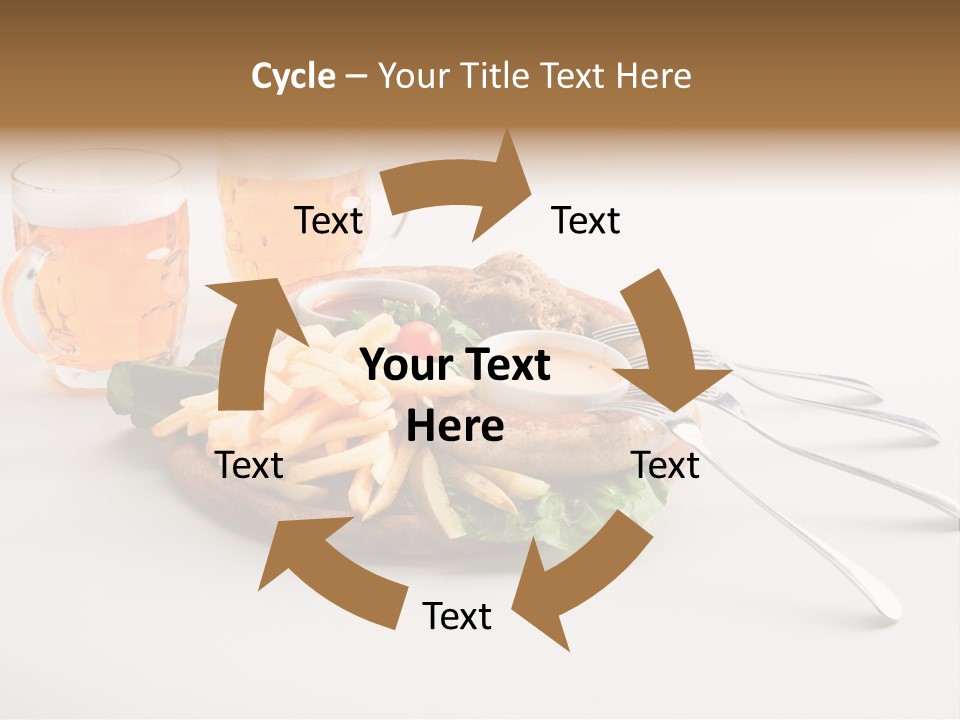 Business Meal Brown PowerPoint Template