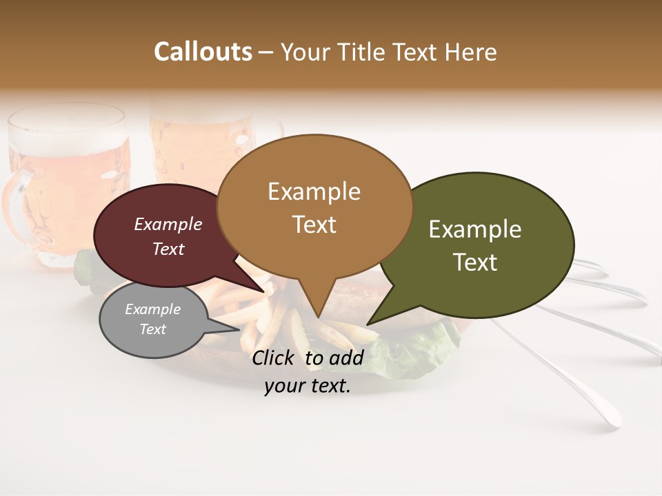 Business Meal Brown PowerPoint Template