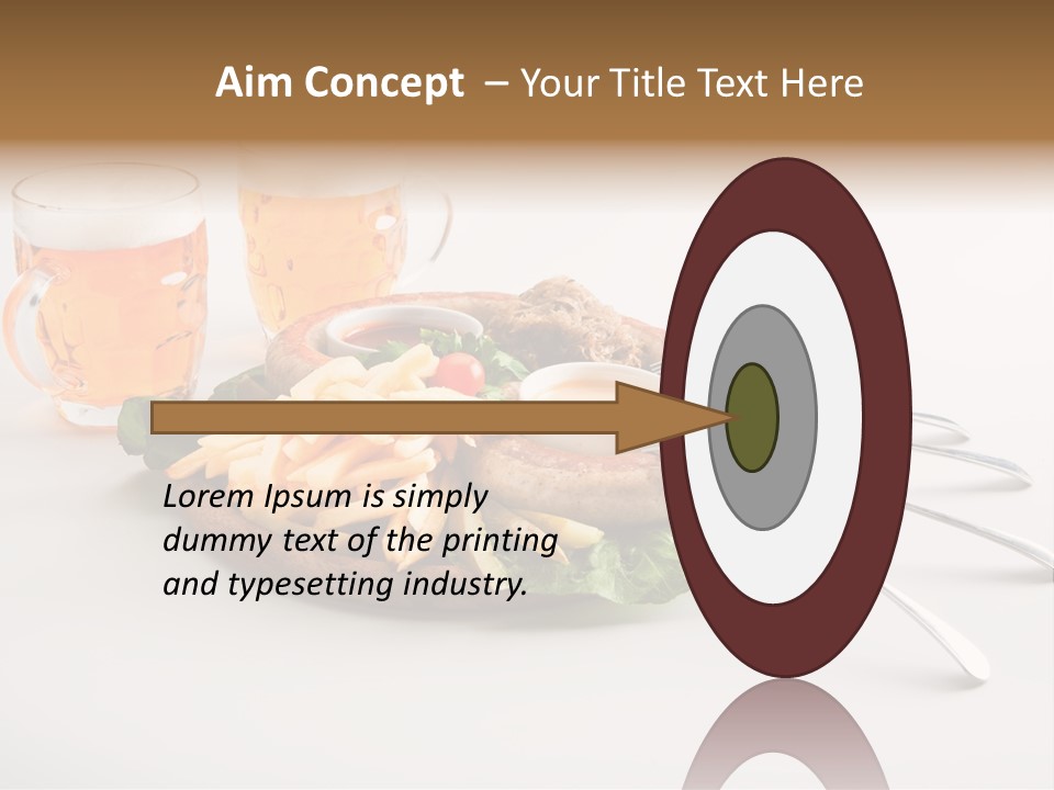 Business Meal Brown PowerPoint Template