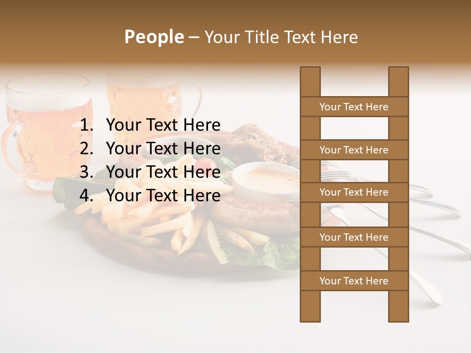 Business Meal Brown PowerPoint Template