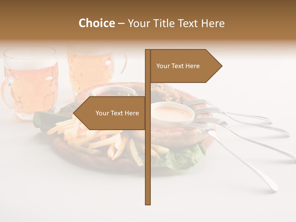 Business Meal Brown PowerPoint Template