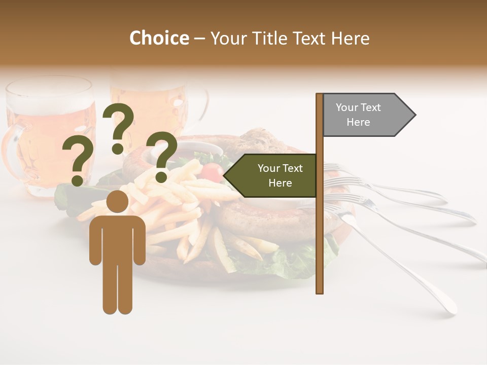 Business Meal Brown PowerPoint Template