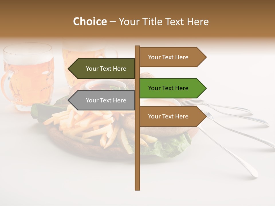 Business Meal Brown PowerPoint Template