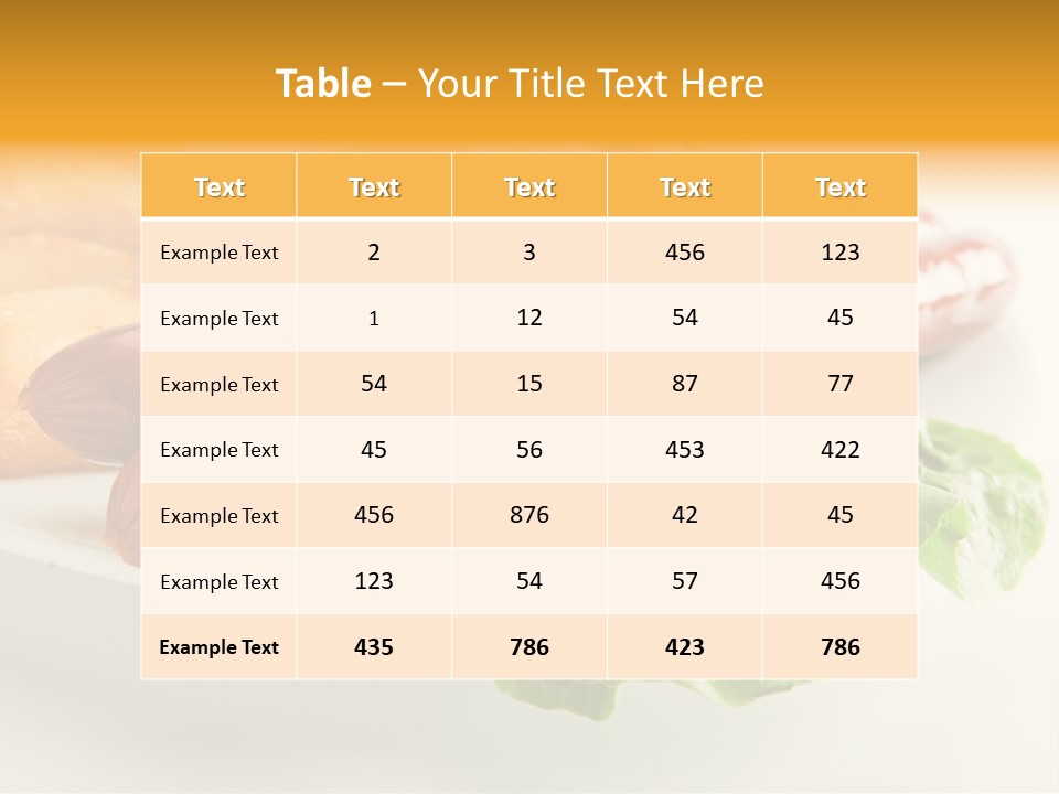 Food Vegetable Fast PowerPoint Template
