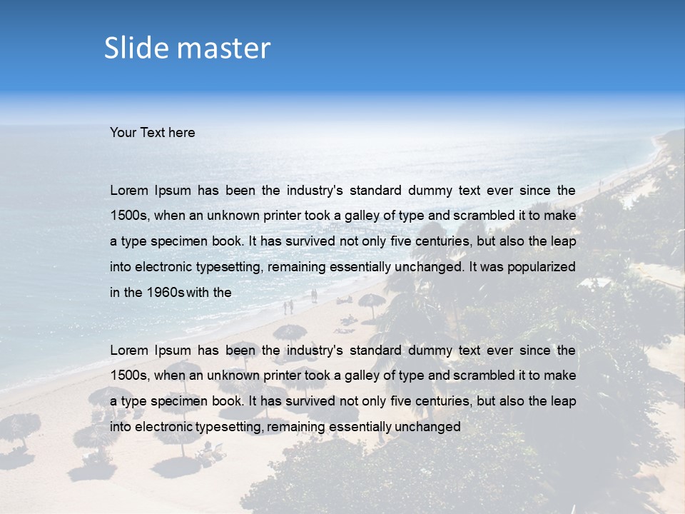 Vacation Beautiful Sunny PowerPoint Template