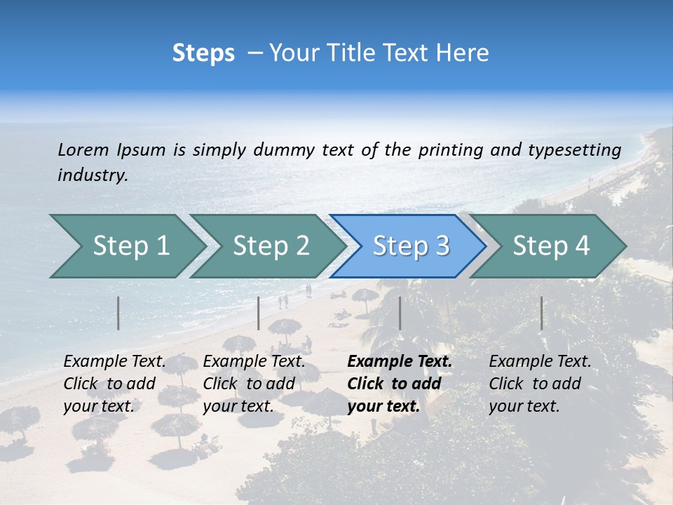 Vacation Beautiful Sunny PowerPoint Template