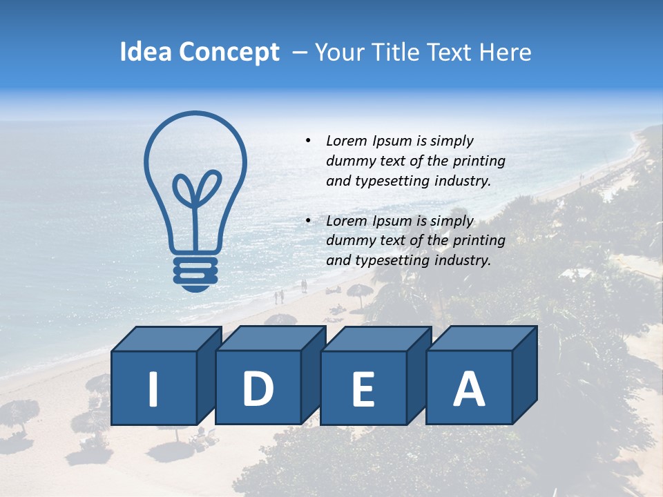 Vacation Beautiful Sunny PowerPoint Template