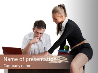 Test Sitting White PowerPoint Template