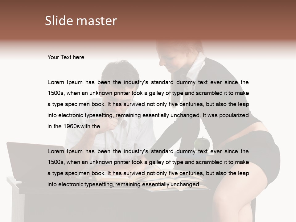 Test Sitting White PowerPoint Template