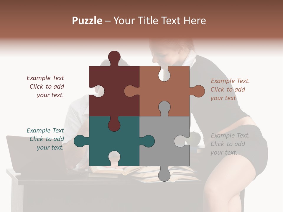 Test Sitting White PowerPoint Template