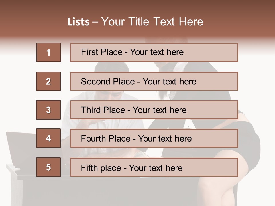 Test Sitting White PowerPoint Template
