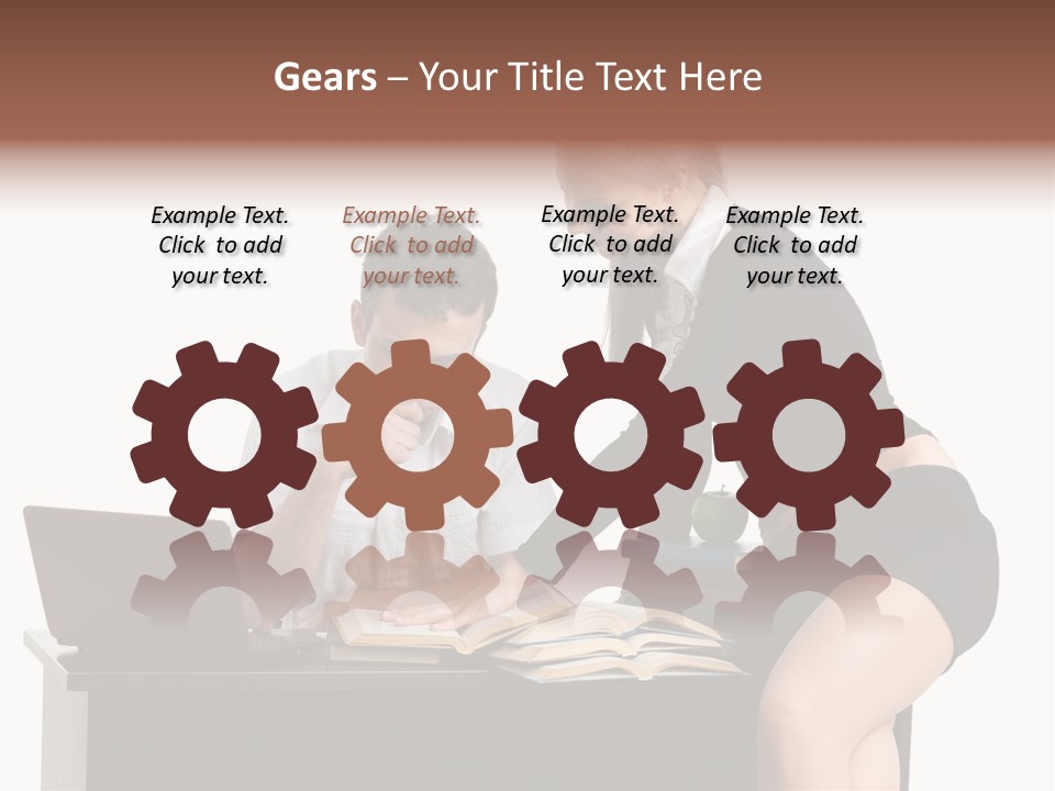 Test Sitting White PowerPoint Template