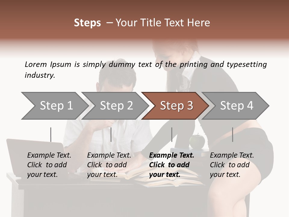 Test Sitting White PowerPoint Template