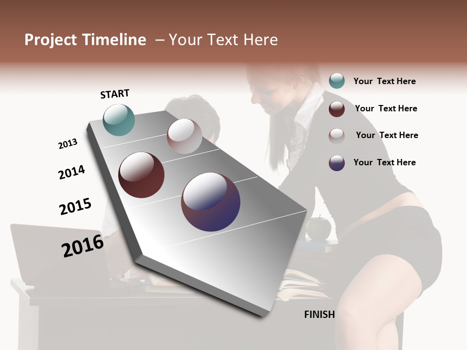 Test Sitting White PowerPoint Template