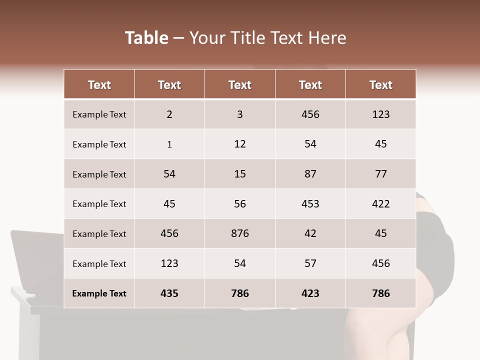 Test Sitting White PowerPoint Template