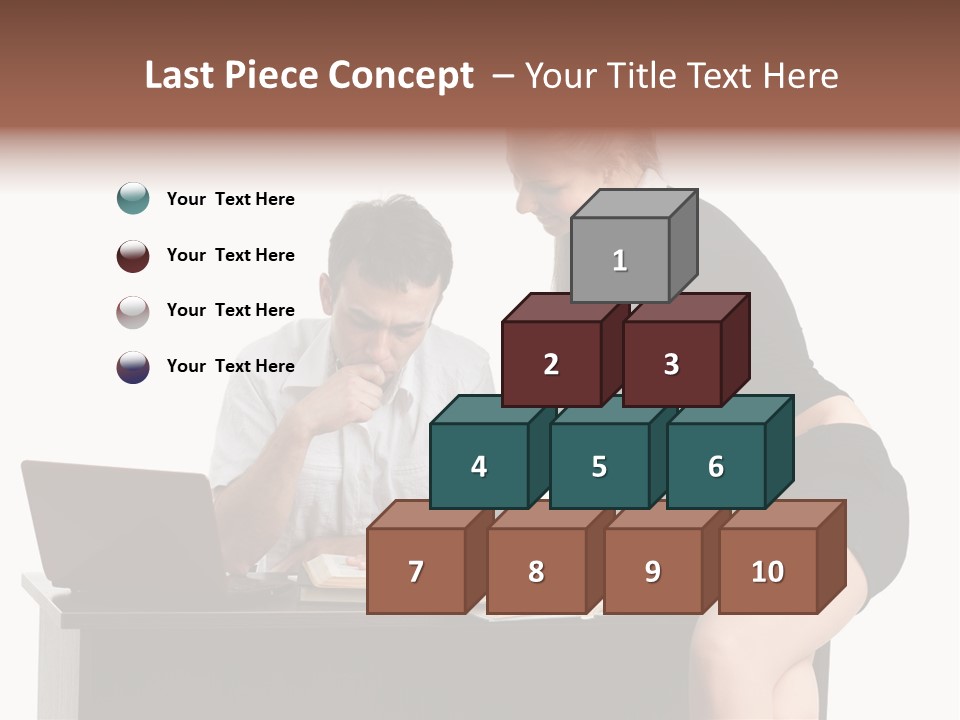 Test Sitting White PowerPoint Template