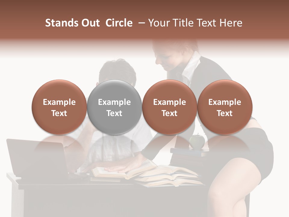 Test Sitting White PowerPoint Template