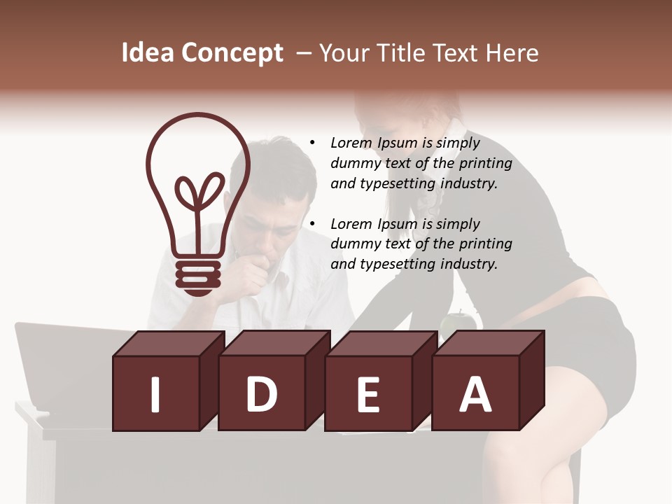 Test Sitting White PowerPoint Template
