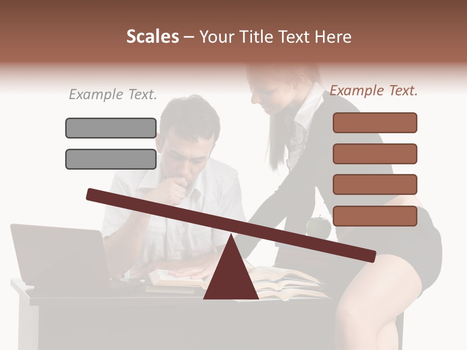 Test Sitting White PowerPoint Template