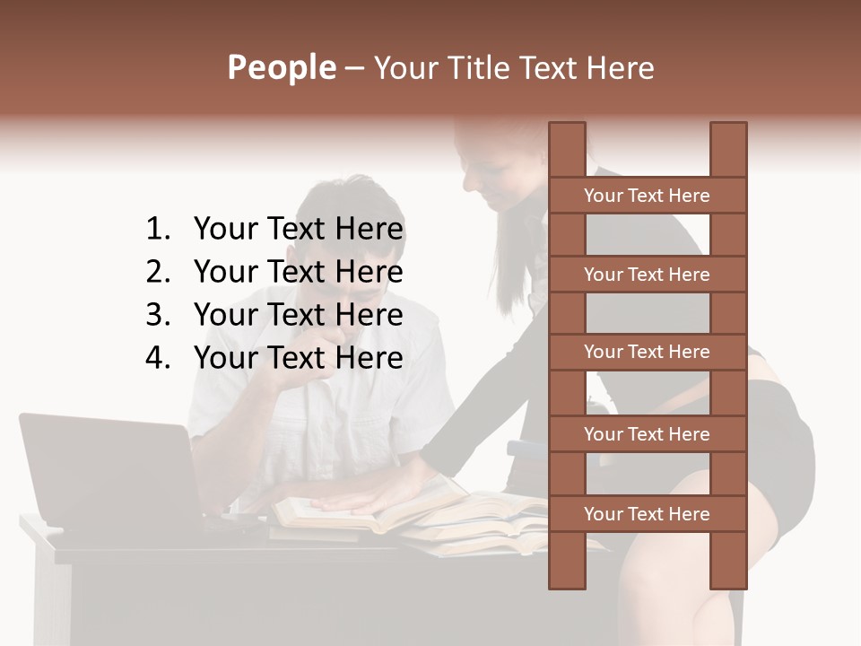 Test Sitting White PowerPoint Template