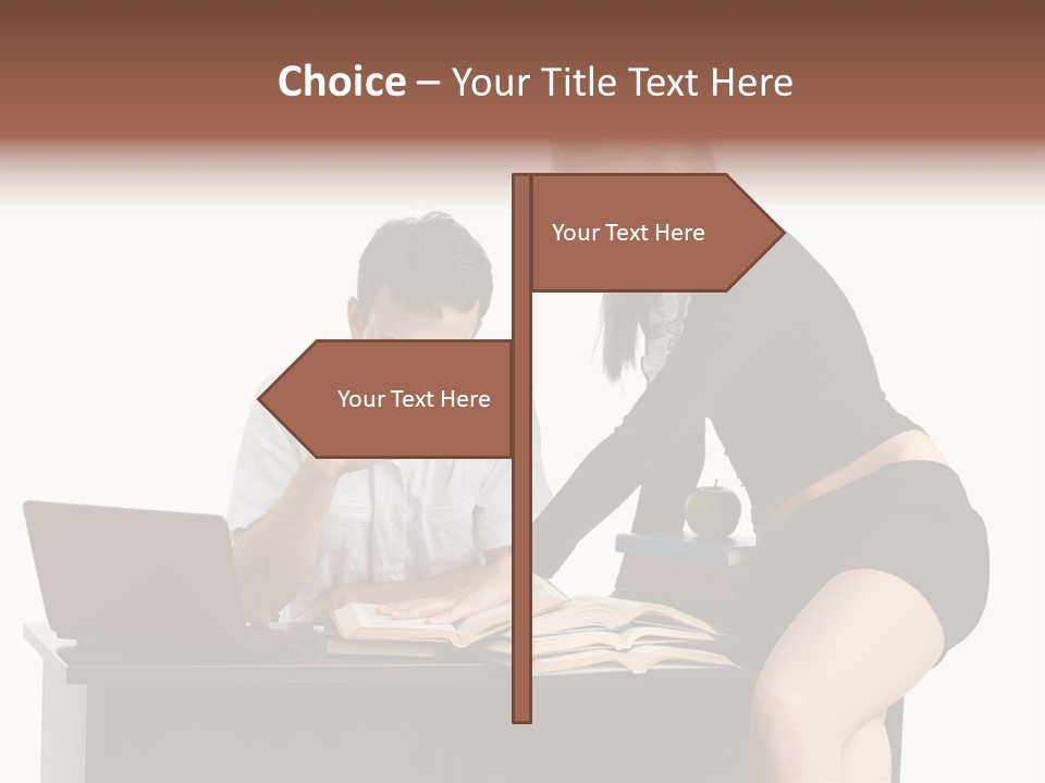 Test Sitting White PowerPoint Template