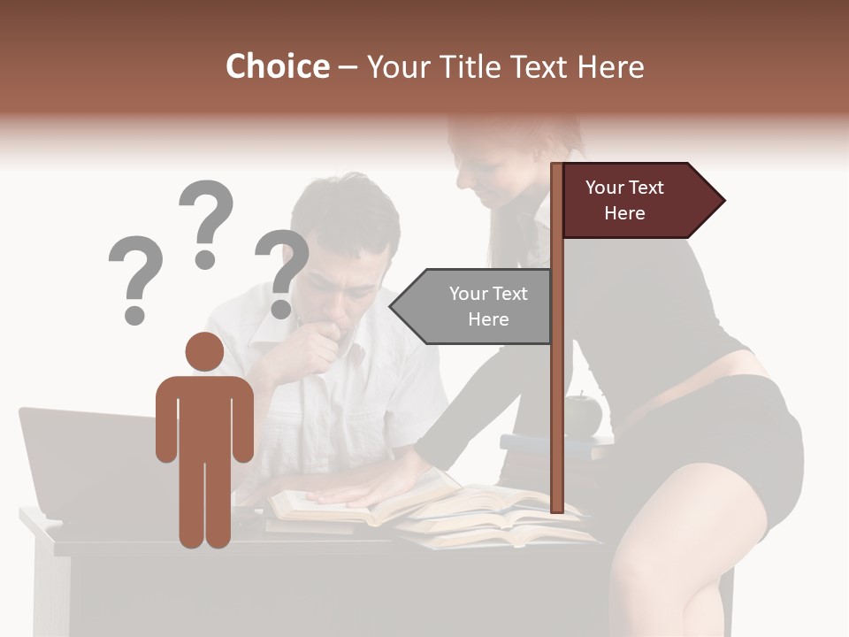 Test Sitting White PowerPoint Template