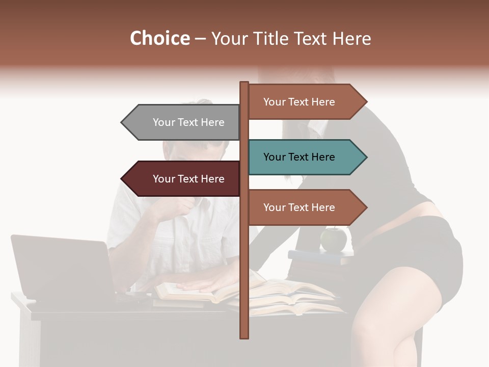 Test Sitting White PowerPoint Template