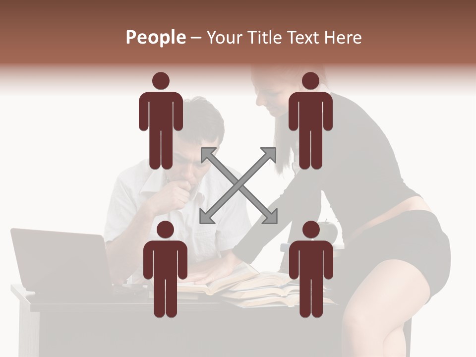 Test Sitting White PowerPoint Template