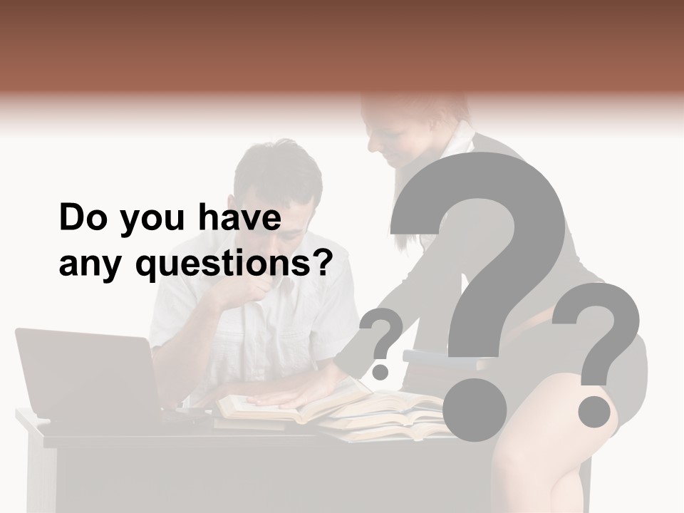 Test Sitting White PowerPoint Template