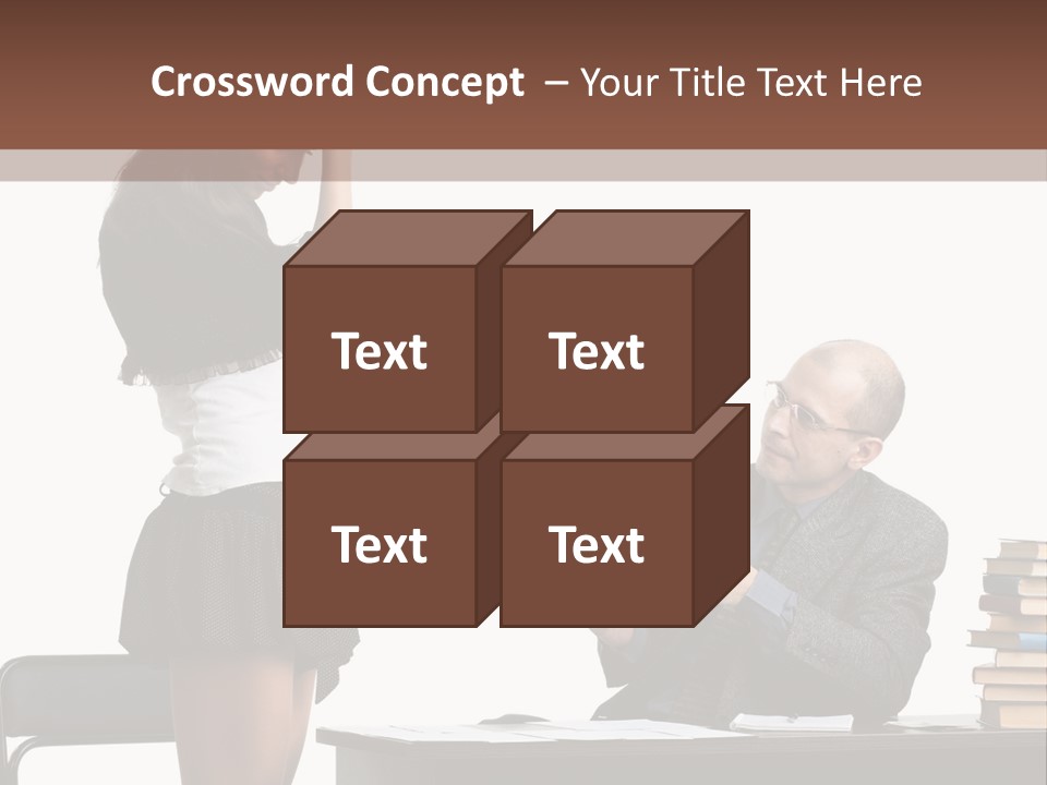 School University Sitting PowerPoint Template