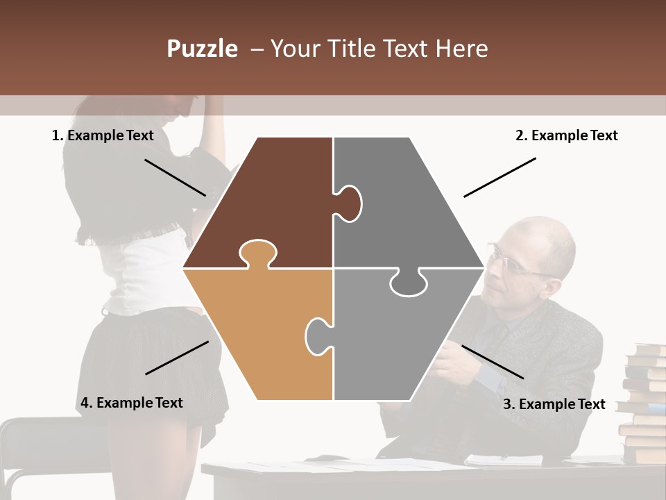 School University Sitting PowerPoint Template
