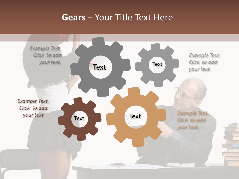 School University Sitting PowerPoint Template