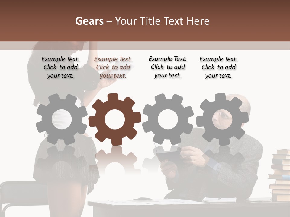 School University Sitting PowerPoint Template