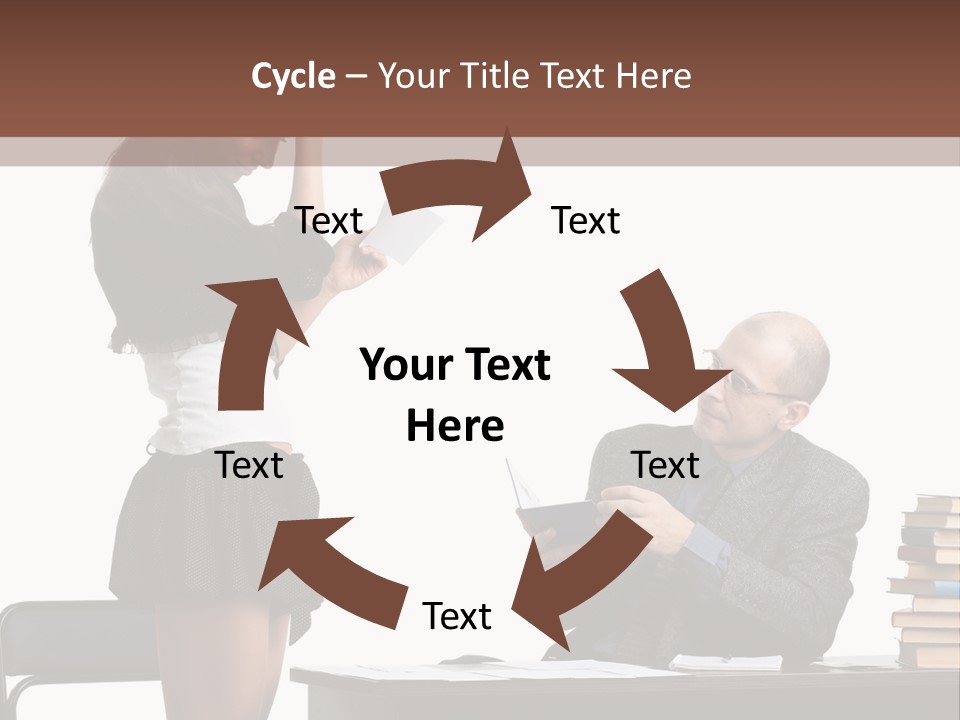 School University Sitting PowerPoint Template
