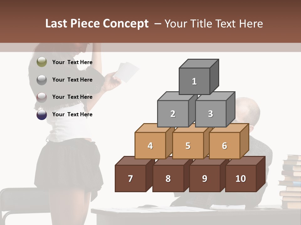 School University Sitting PowerPoint Template