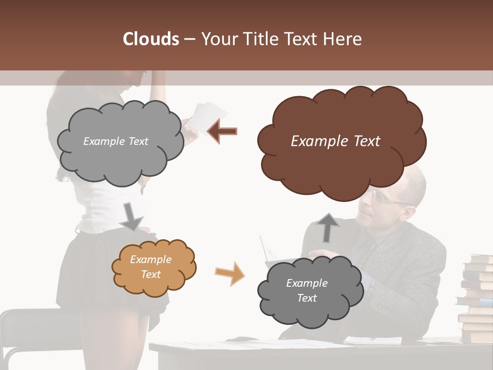 School University Sitting PowerPoint Template
