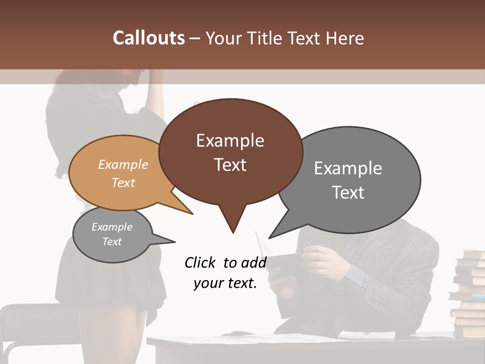 School University Sitting PowerPoint Template