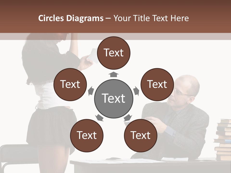 School University Sitting PowerPoint Template