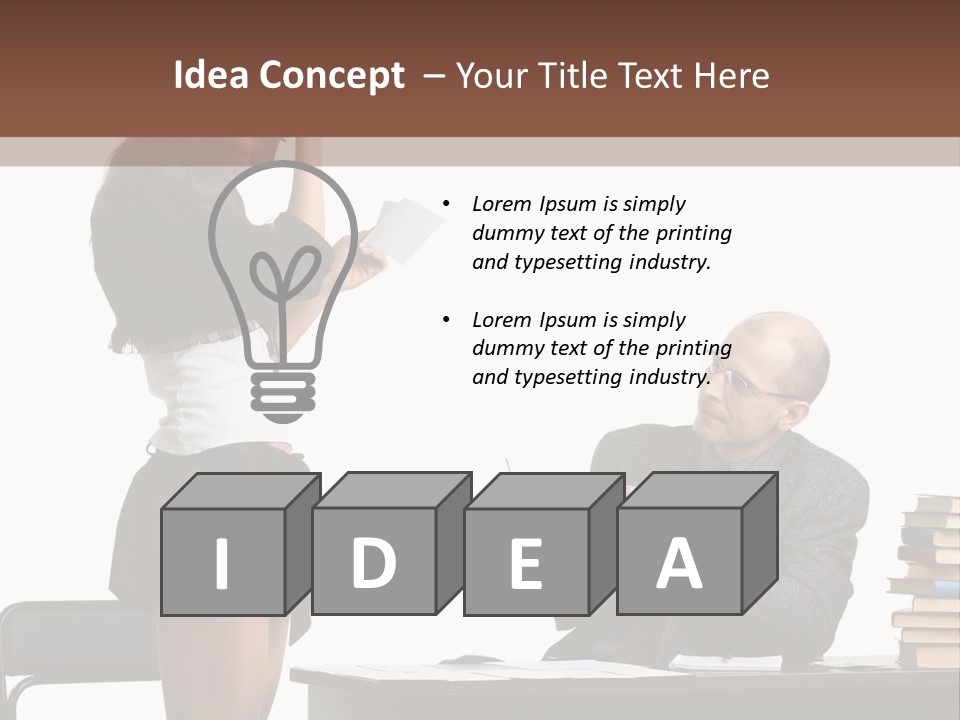 School University Sitting PowerPoint Template