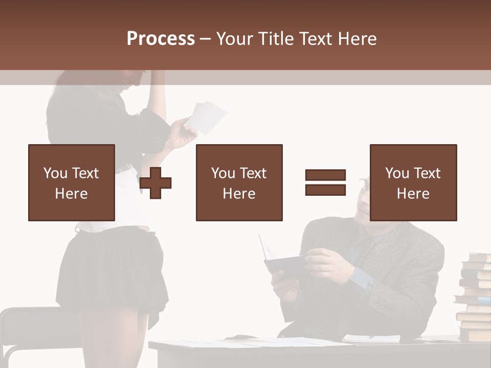 School University Sitting PowerPoint Template