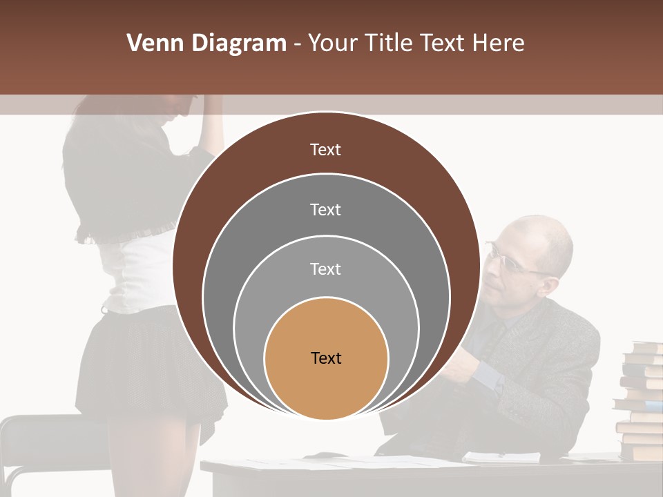 School University Sitting PowerPoint Template