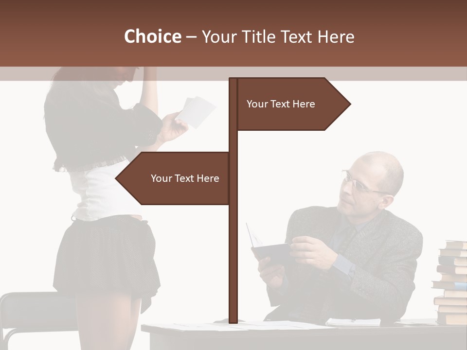 School University Sitting PowerPoint Template