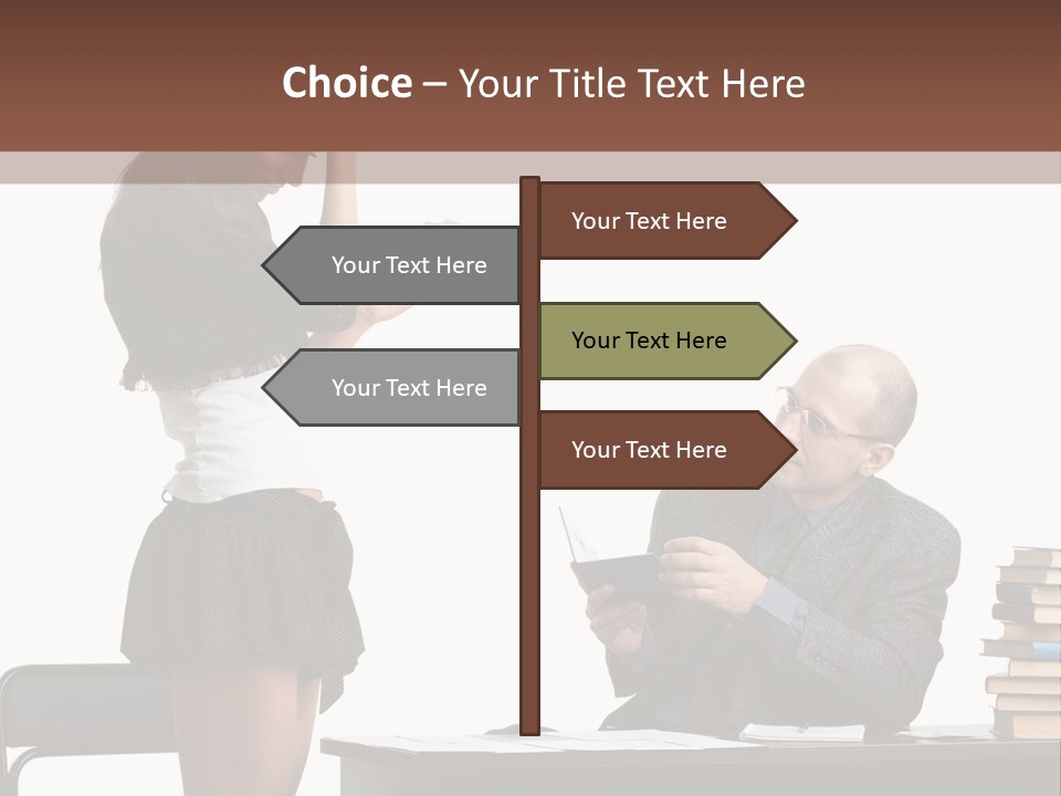 School University Sitting PowerPoint Template