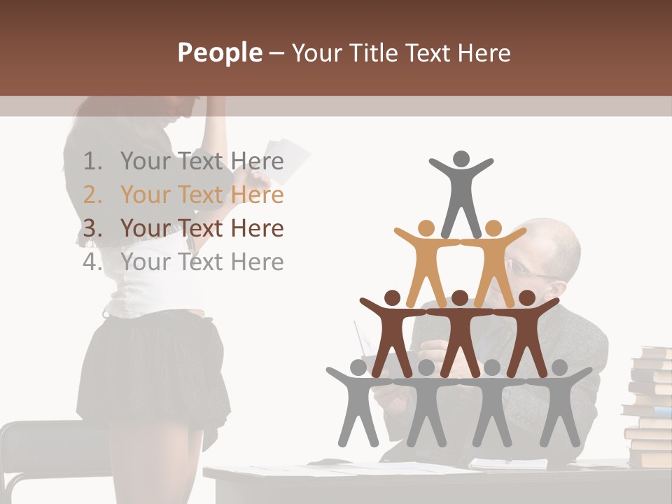 School University Sitting PowerPoint Template