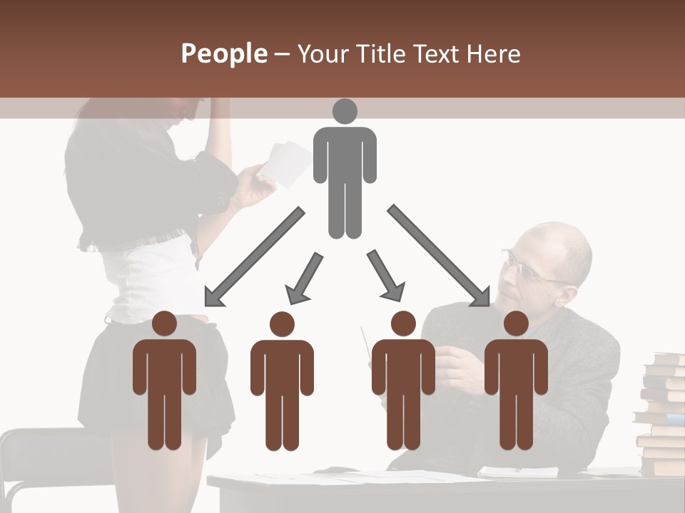 School University Sitting PowerPoint Template