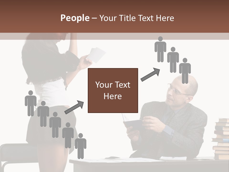 School University Sitting PowerPoint Template