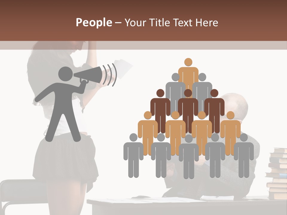 School University Sitting PowerPoint Template