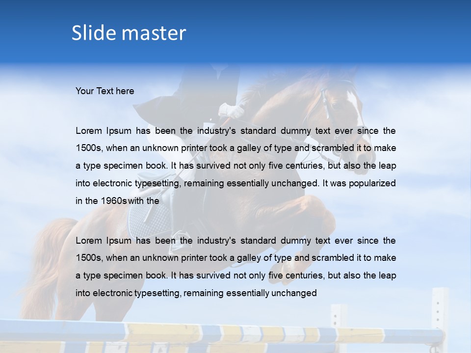 Fences Barrier Equestrian PowerPoint Template