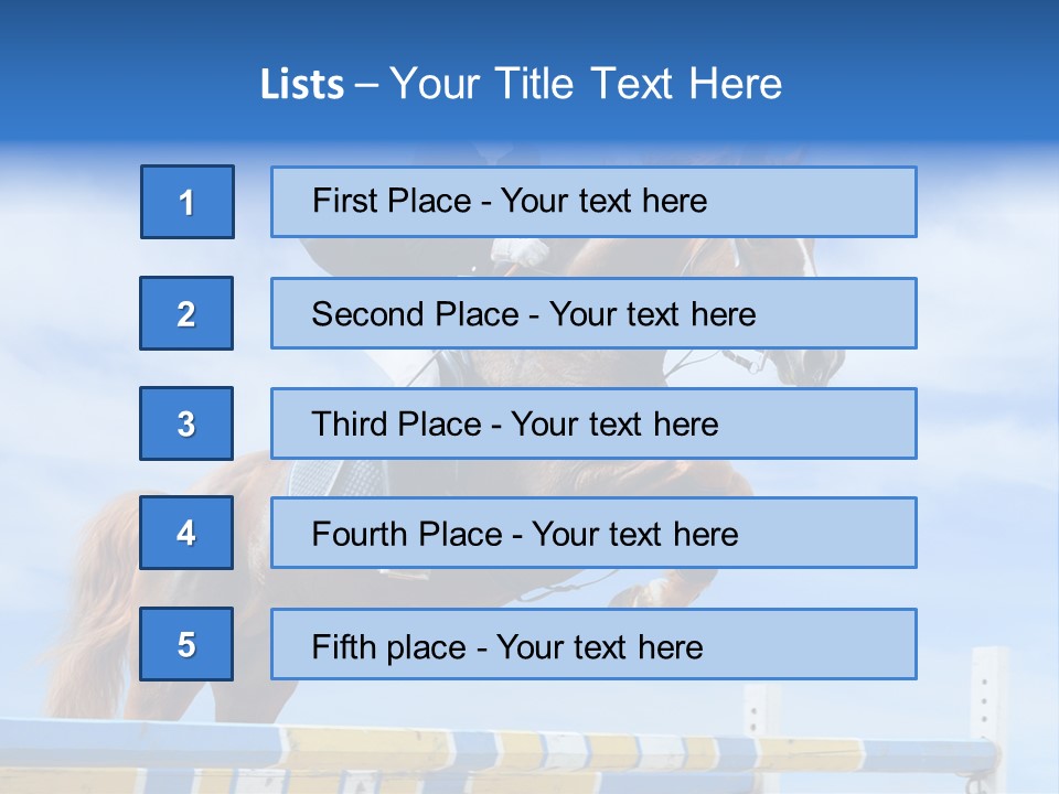 Fences Barrier Equestrian PowerPoint Template